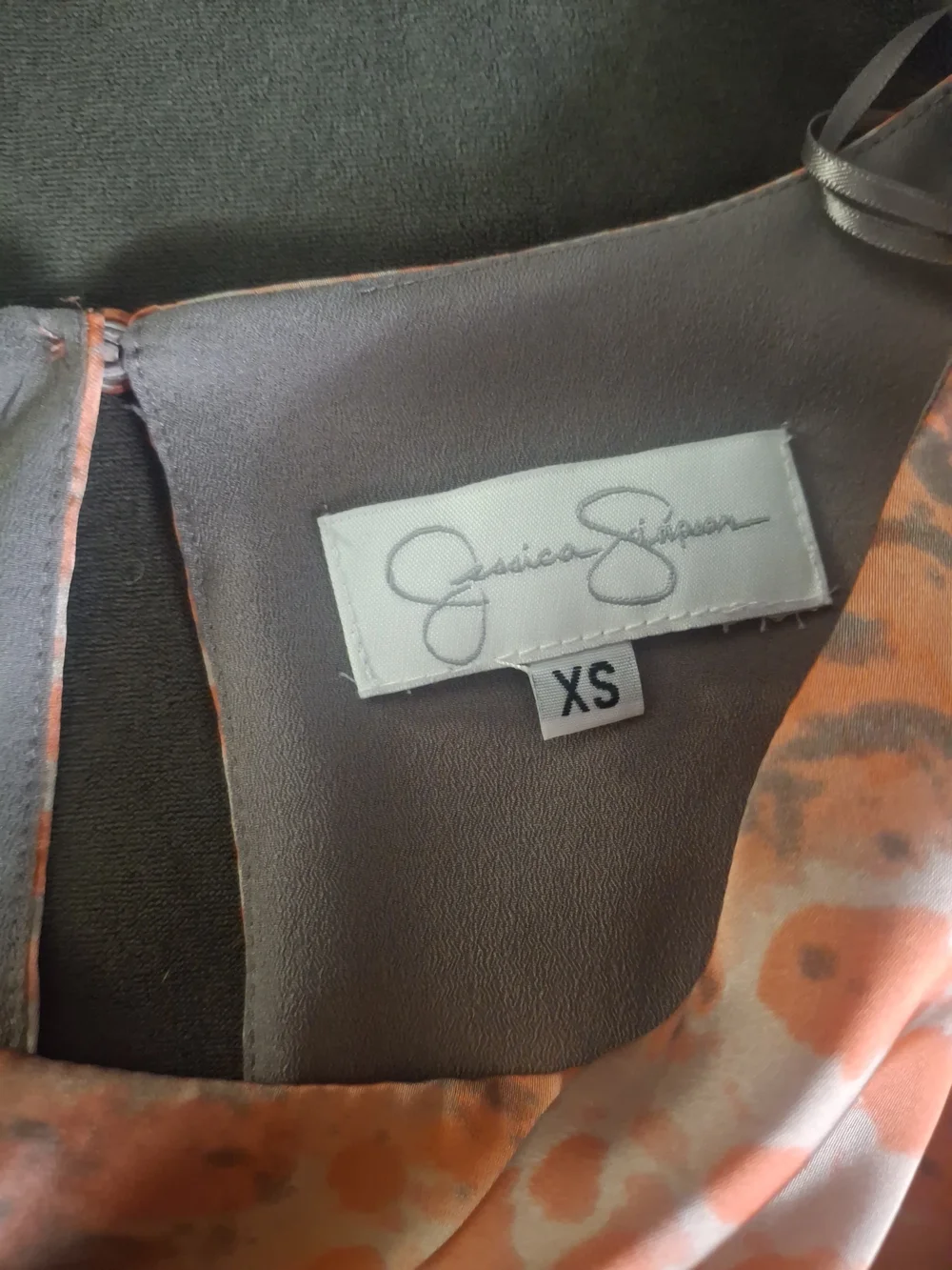 Jessica Simpson Coral and Gray Print Blouse
